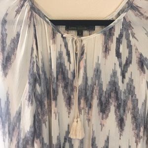 Long sleeve pastel boho blouse